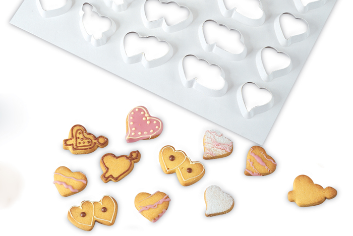 Martellato Martellato Production Cookie Cutting Sheet: Hearts