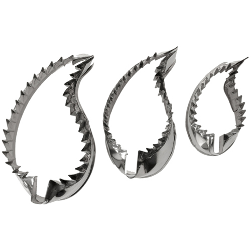 L. Tellier L. Tellier Wide Curved Leaf Cutters, Made of Heavy Duty S/S, Set of 3 Cutters