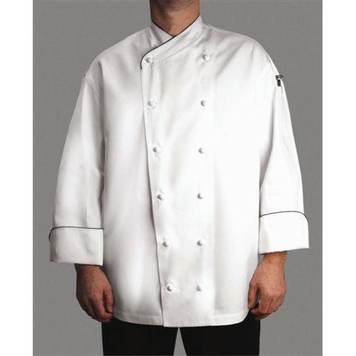 Chef Revival Chef Revival Corporate Jacket with Black Piping QC2000 Poly-Cotton - S