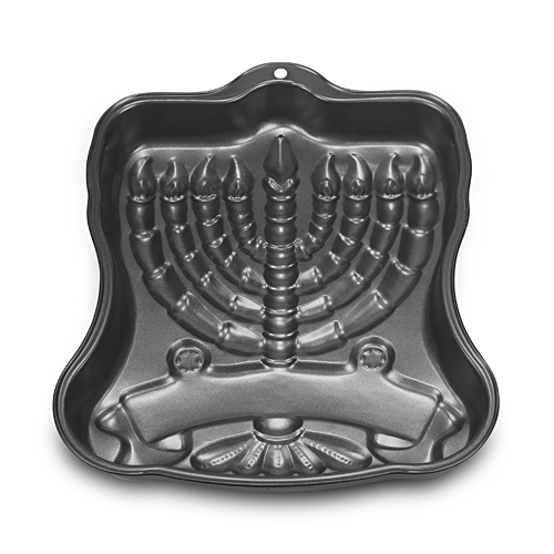 The Kosher Cook Chanukah Menorah Cake Pan w/Black Non-Stick Coating