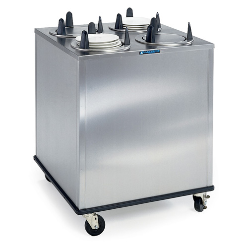 Lakeside Lakeside Mobile Unheated Enclosed-Cabinet Dish Dispenser - 4 Stack, Round - Plate Size: Up to 5
