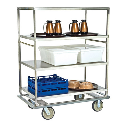Lakeside Lakeside Stainless Steel Tough Transport Banquet Cart 3 Shelf 28 x 46 - 3 Edges Up, 1 Down