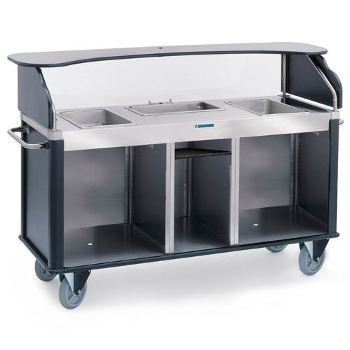 Lakeside Lakeside 682-20 Serv n' Express Mobile Kiosk w/ Cutouts for 3 Ea. Full Size Pans