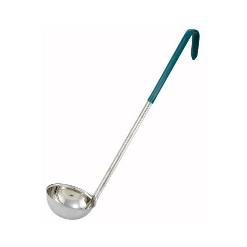 Winware by Winco Winware by Winco LDC-4 Color-Coded Ladle 4 Ounce Green Sleeve on Handle