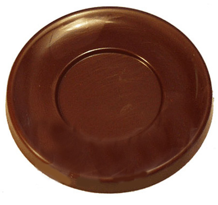 unknown Polycarbonate Chocolate Mold Saucer 80mm Diameter, 3 Cavities