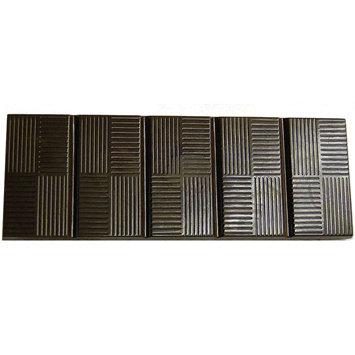 unknown Polycarbonate Chocolate Mold 5-Rectangle Block 4x11cm x 1/2cm High, 8 Blocks