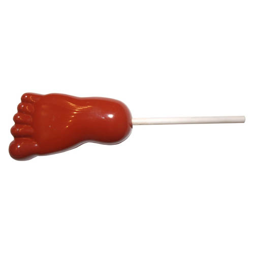 unknown Polycarbonate Lollipop Chocolate Mold: Foot 67x38mm x 12mm High, 6 Cavities