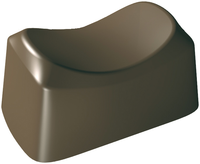 Martellato Polycarbonate Chocolate Mold Doorbell Button 31x19mm x 12mm H., 30 Cavities