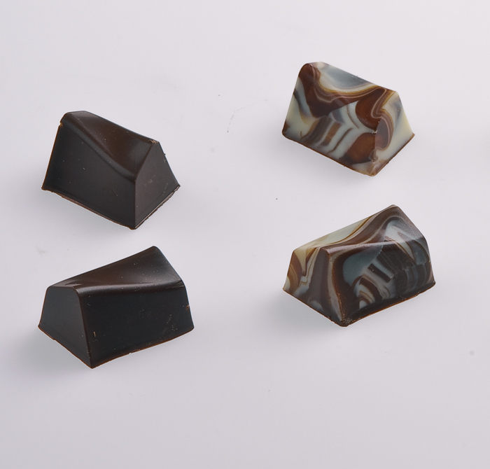 Martellato Polycarbonate Chocolate Mold Warped Log 28x 20x 17mm H., 28 Cavities