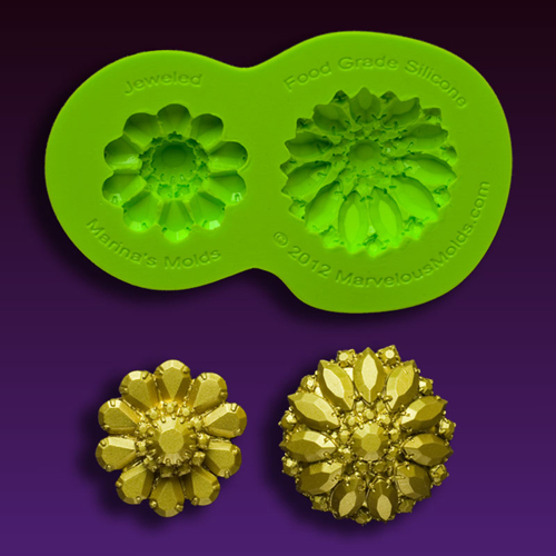 Marvelous Molds Marina's Glimmer Brooch Silicone Fondant Mold by Marvelous Molds