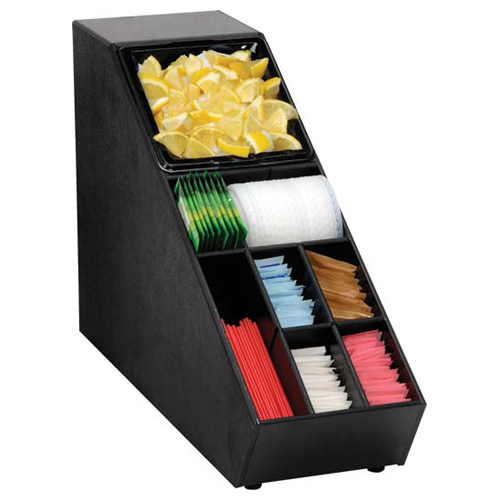 Dispense-Rite Dispense-Rite NLO-SUB-1B Lid, Straw & Condiment Organizer with Insert - Narrow