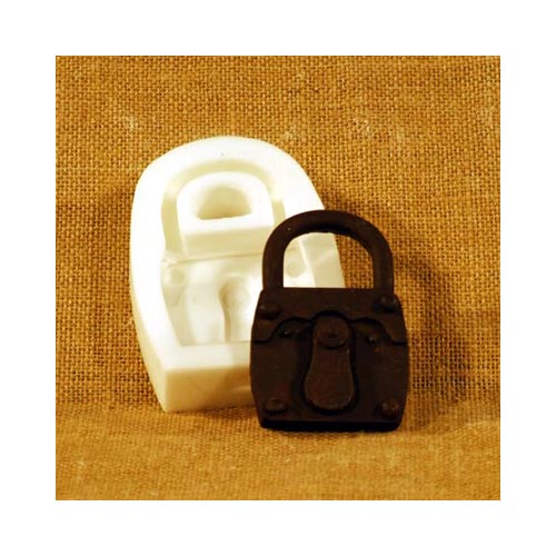 unknown Silicone Rubber Mold, Padlock, 3.5