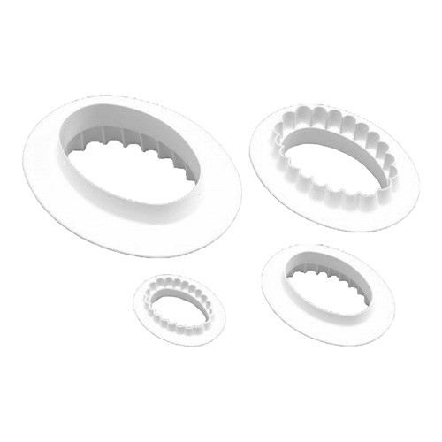PME Sugarcraft PME Plastic Cutters, Double Sided, - Oval, 4 Pc. Set  of Cutters