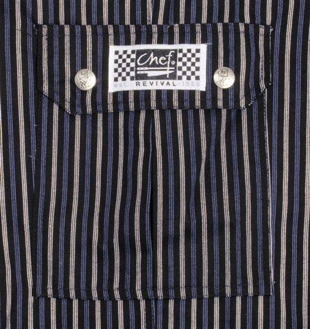 Chef Revival Chef Revival Blue-Gray Soho Stripe Cargo Pants 100% Cotton - 2X