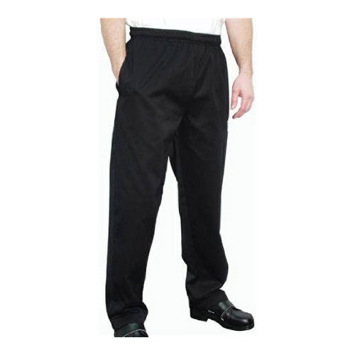 Chef Revival Chef Revival E-Z Fit Chef Pants Cotton, Black - Extra Small