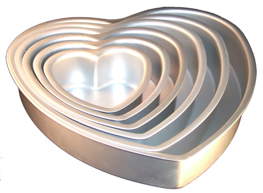 Fat Daddio's Fat Daddios Anodized Aluminum Heart Cake Pan 2-Inch  Deep - 12
