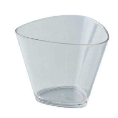 Martellato Triangle Dessert Cups Clear Plastic, 3 1/4