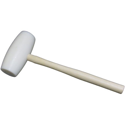 unknown Round Plastic Head Meat Mallet with Wooden Handle