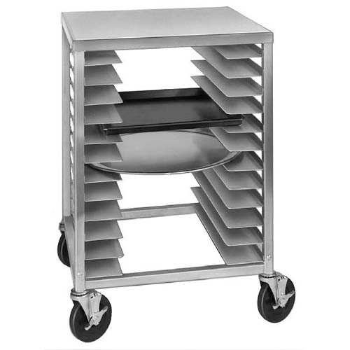 Channel Channel Pizza Tray Half Size Rack Work Table - Aluminum Construction - 34