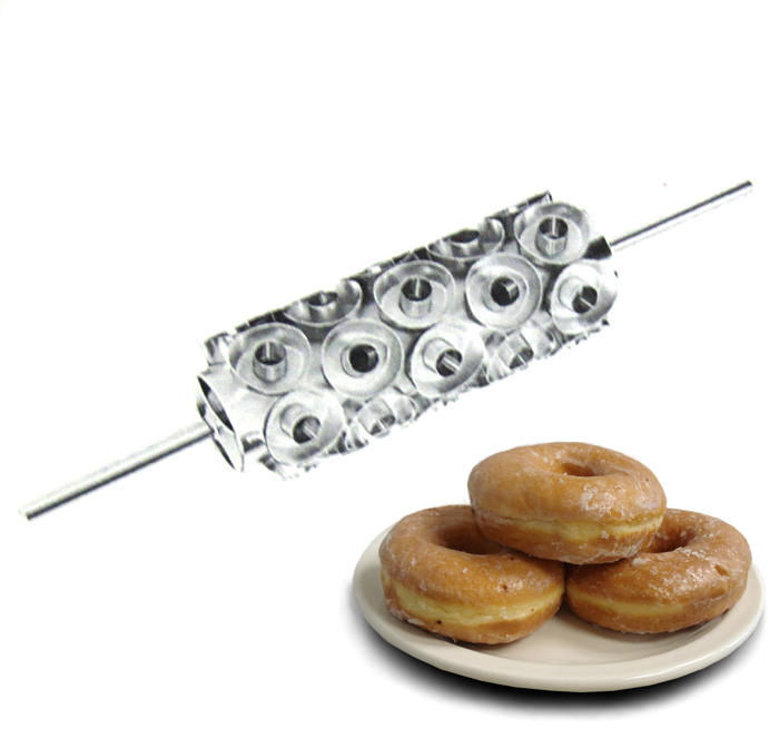 Moline Moline Round Donut Cutter (for Machine Use) - Polyethylene White - 2-3/4