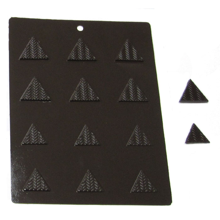 unknown Flexible Chocolate Mold: Triangle, 2 Sizes, 6 + 6 Cavities
