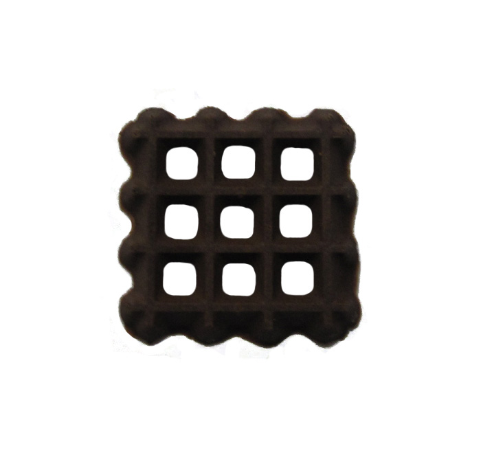 unknown Flexible Chocolate Mold: Waffle - 74mm: 4 Cavites