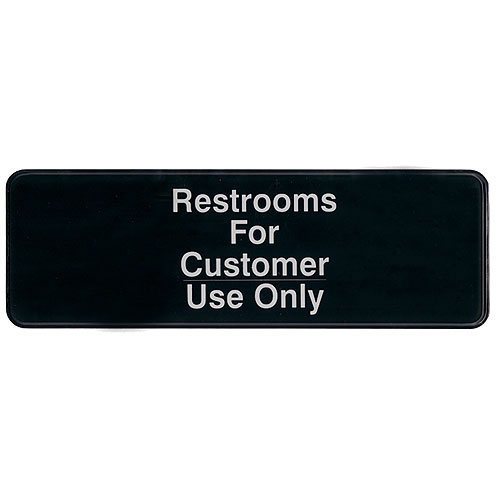 Update International Update International Sign - Restrooms For Customer Use Only - 3