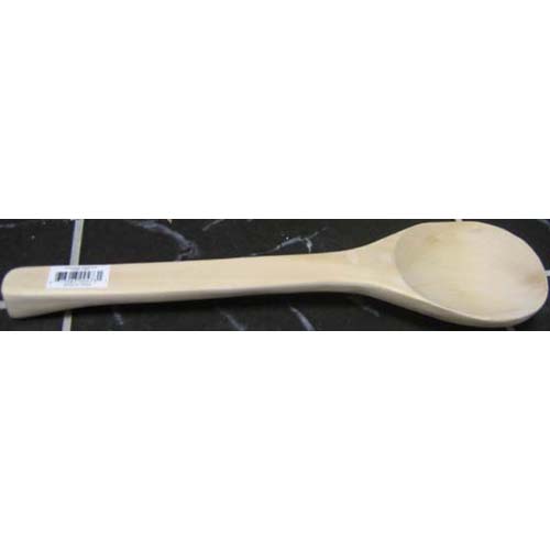unknown Heavy Wooden Mixing Spoon, 14-1/2