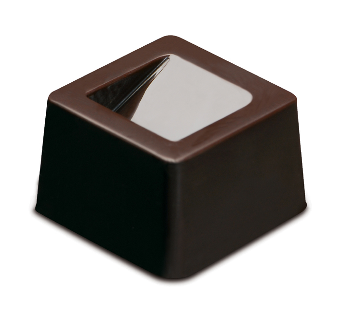 Silikomart Silikomart Silicone Chocolate Mold: Square w/Slanted Dimple, 26mm x 26mm x 18mm Deep, 10 Milliliters, 15 Cavities (Totaling 150 ml)