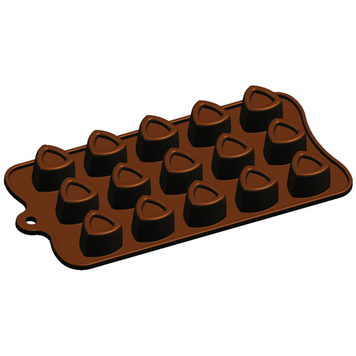 Fat Daddio's Fat Daddio's Silicone Chocolate Mold: 3-Corner Pastry/Hammantash, 15 Cavities