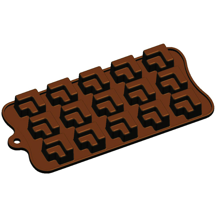 Fat Daddio's Fat Daddio's Silicone Chocolate Mold: Partitioned Cube, 15 Cavities