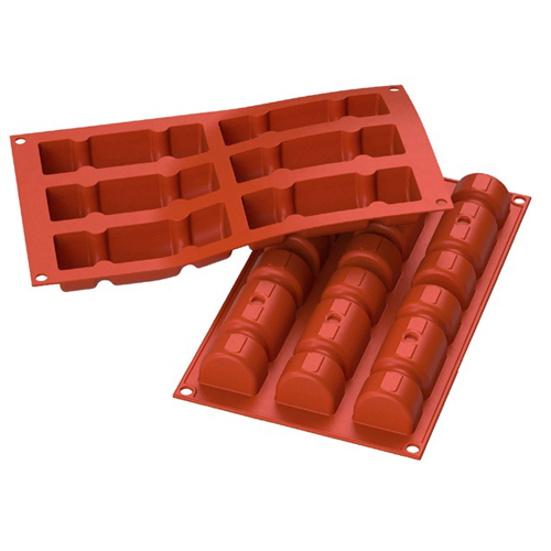 Silikomart Silikomart Silicone Red Bake Mold Tribune Shape 4.0 Oz, 1.5