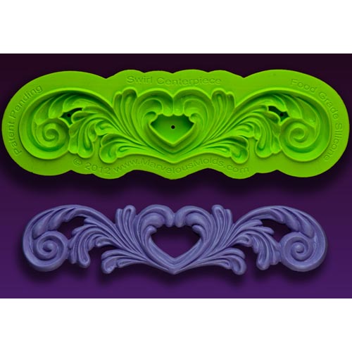 Marvelous Molds Swirl Centerpiece Silicone Fondant Sculpted Scroll Mold by Marvelous Molds