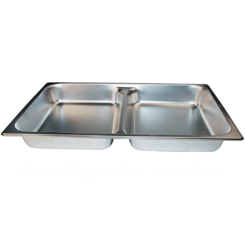 Winware by Winco Winco SPFD2 S/S Divided Full-Size Steam Table Pan - 2-1/2