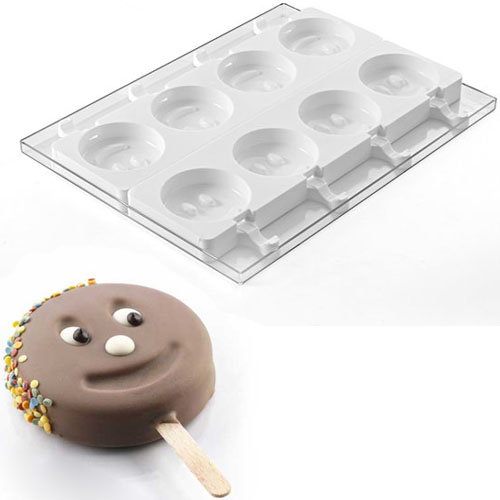 Silikomart Silikomart Silicone Mold for Ice Cream Pops: Smiley Face