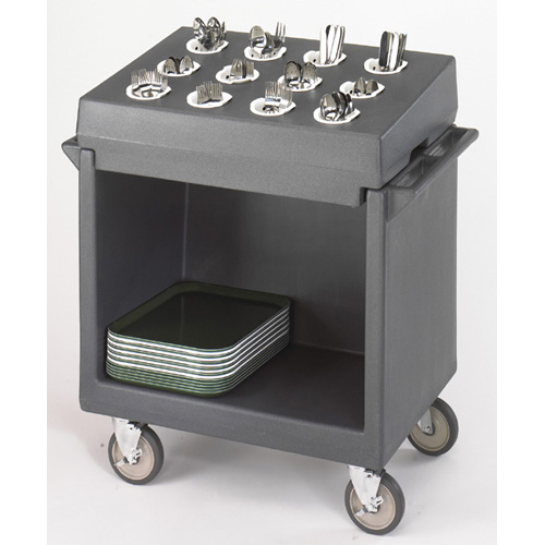 Cambro Cambro TDCR12 Tray and Dish Cart: Cart-&-Rack Combination - Granite Gray