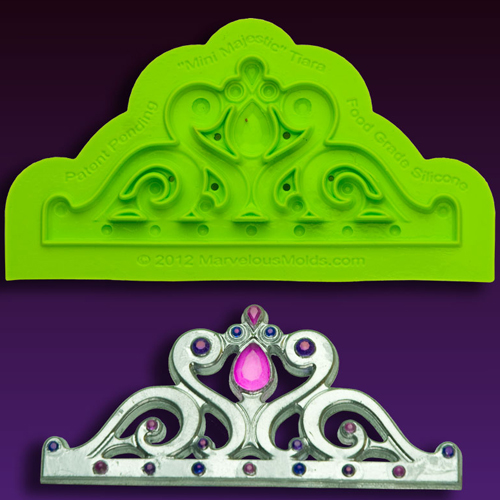 Mini-Majestic-Tiara Silicone Fondant Mold by Marvelous Molds