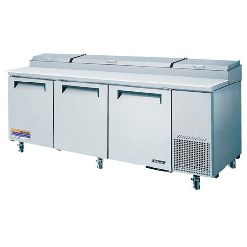 Turbo Air Turbo Air TPR-93SD Super Deluxe 3 Door Pizza Prep Table 31 Cu. Ft.