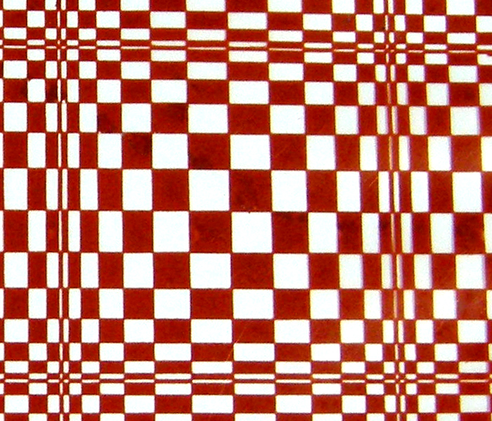 PCB PCB Chocolate Transfer Sheet: Red Checkerboard.  Each sheet 16