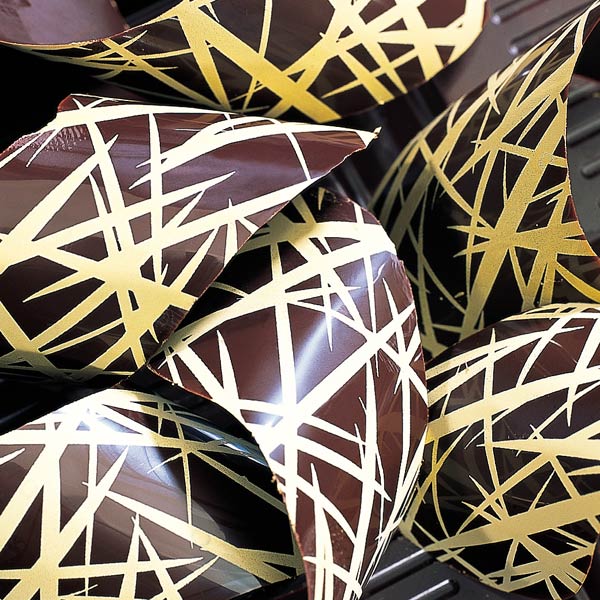 PCB PCB Chocolate Transfer Sheet: Abstract Design - Gold