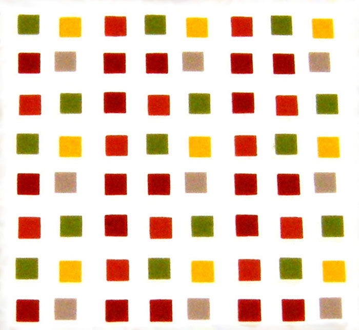 PCB Chocolate Transfer Sheet: Carres (Multi-Colored Squares). Sheet Size 16