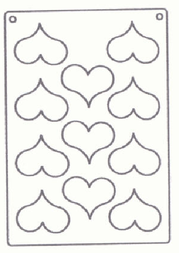 Tuile Template, Puffy Heart, Overall sheet. 10.5″ x 15.5″