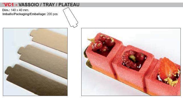 Pavoni Pavoni Rectangular Carton Tray for Uniportion Desserts