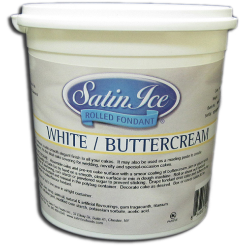 Satin Ice Satin Ice Rolled Fondant, 2 Lb White, Buttercream Flavor