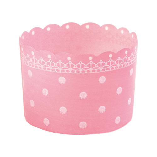 Welcome Home Brands Welcome Home Brands Pink with White Dots Disposable Plastic Baking Cup