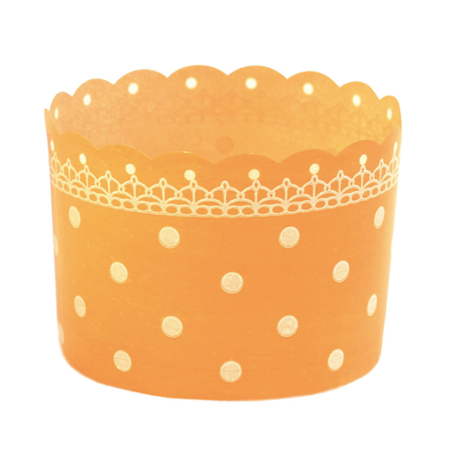 Welcome Home Brands Welcome Home Brands Orange with White Dots Disposable Plastic Baking Cup