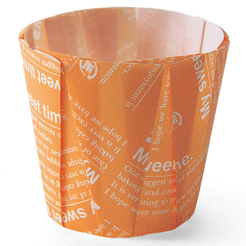 Welcome Home Brands Welcome Home Brands Disposable Orange Pleated Paper Baking Cup - 3.2 Oz Capacity, 1.6