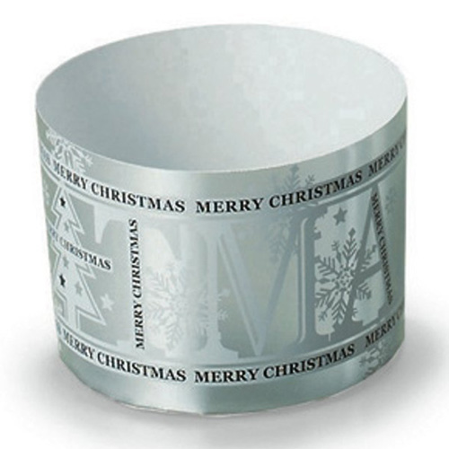Welcome Home Brands Welcome Home Brands Silver Christmas Disposable Paper Baking Cup - 3.4 Oz Capacity, 2.2