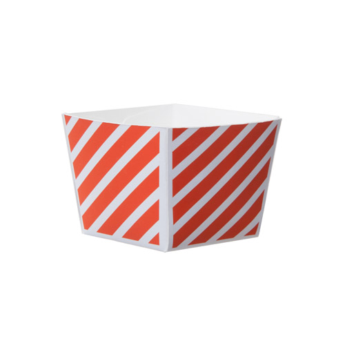 Welcome Home Brands Welcome Home Brands Tangerine Stripe Cube Disposable Paper Baking Cup