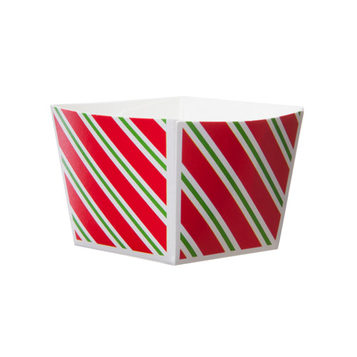 Welcome Home Brands Welcome Home Brands Diagonal Stripes Cube Disposable Paper Baking Cup